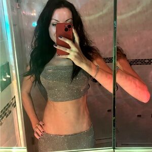 Sparkling Silver Two-Piece Set